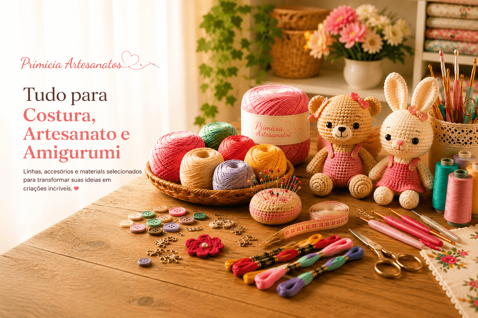 Primícia Artesanatos — Tudo para Costura, Artesanato e Amigurumi