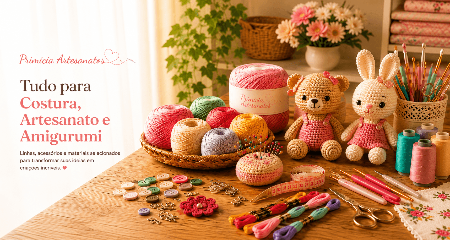 Primícia Artesanatos — Tudo para Costura, Artesanato e Amigurumi
